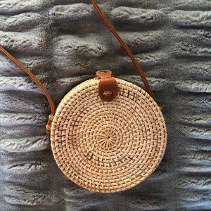 Round woven bag from Greece